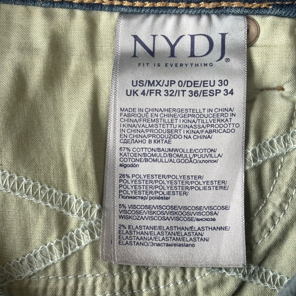 NYDJ Blue Skinny Jeans with Contrast Stitching - Picture 3 of 5